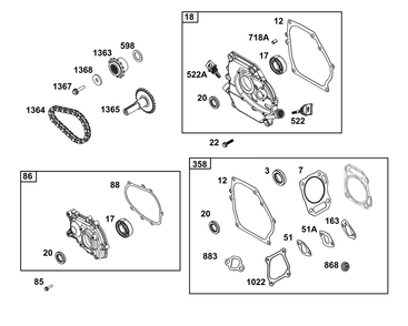 Part Location Diagram of 595447 Briggs and Stratton Chain-gear reduction